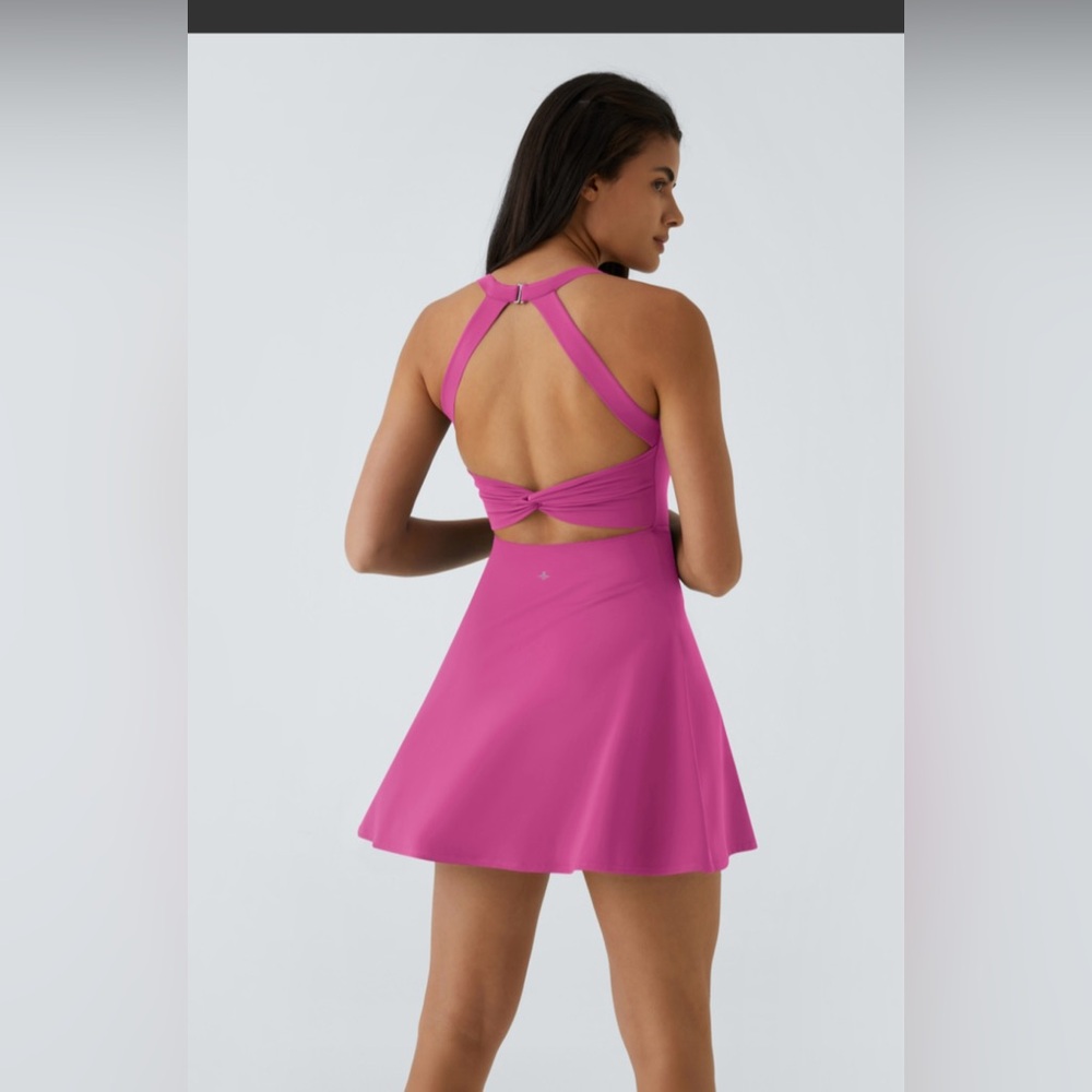Backless Twisted Flare Dance Active Dress-Longer Length-Easy Peezy Edition